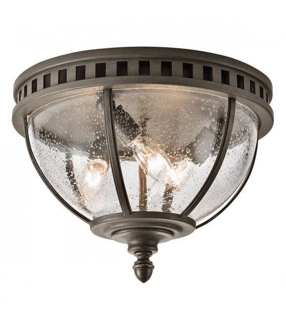 plafonnier ventilateur vintage 2 ampoules e27 max 60w brun patiné