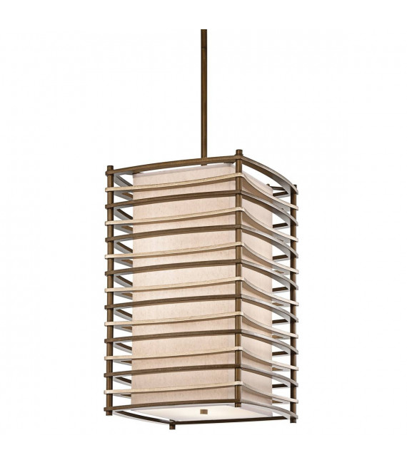 plafonnier ventilateur vintage 2 ampoules e27 max 60w brun patiné