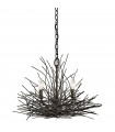 Suspension Organique, bronze antique, 5 ampoules