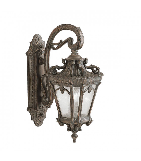 Wandleuchte Tournai, Aluminiumguss und Glas, groß
