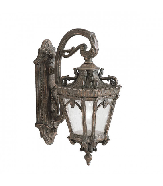 Wandleuchte Tournai, Aluminiumguss und Glas, groß