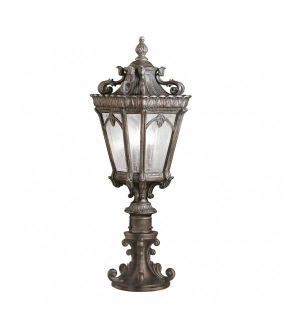 Wandleuchte Tournai, Aluminiumguss und Glas, groß