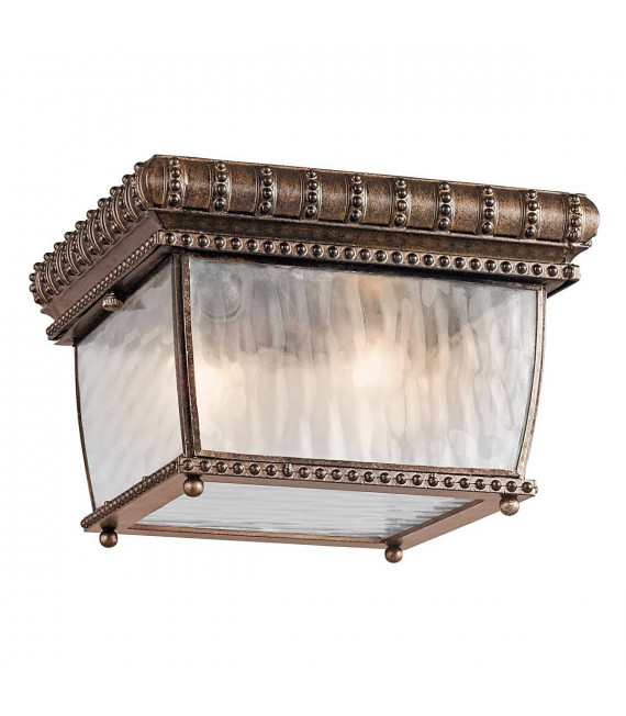 plafonnier ventilateur vintage 2 ampoules e27 max 60w brun patiné