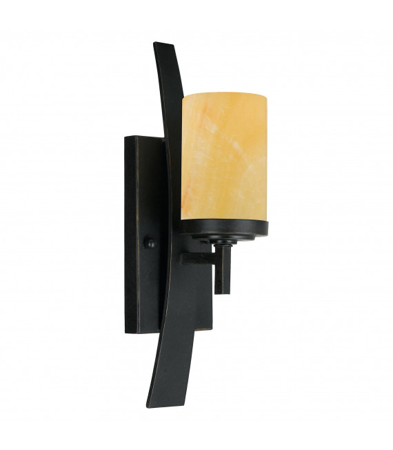 Kyle Lampe, Schmiedeeisen und Onyx, 2 Glühbirnen