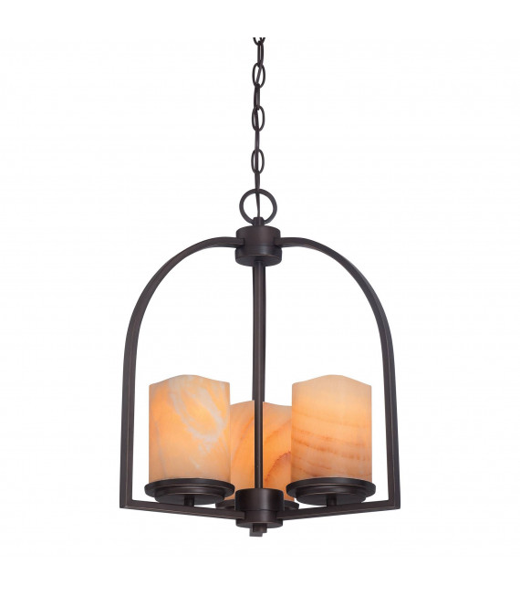 Lampada da parete Aldora, bronzo palladiano e onice, 1 lampadina