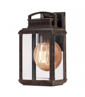 Byron Wandleuchte, Bronze und Glas, groß