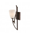 Applique Kyle, fer forgé et onyx, 1 ampoule