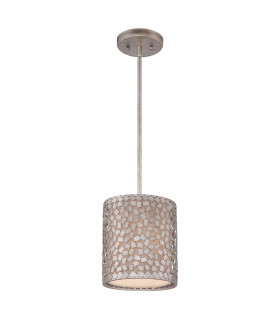 Lampada a sospensione coriandoli, argento antico, 3 lampadine