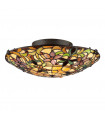 plafonnier ventilateur vintage 2 ampoules e27 max 60w brun patiné