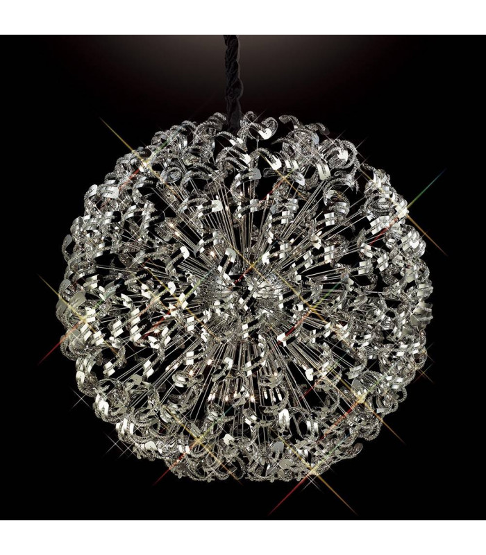 Lámpara colgante Esme 54 Cromado pulido / bombillas de cristal