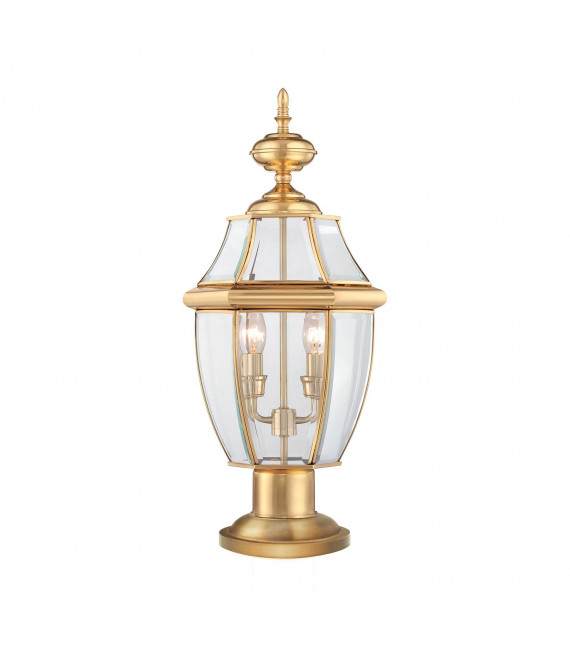 Lampada da parete Newbury, ottone lucido e vetro, grande