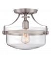 plafonnier ventilateur vintage 2 ampoules e27 max 60w brun patiné