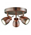 plafonnier ventilateur vintage 2 ampoules e27 max 60w brun patiné