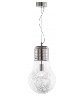 Lampada a sospensione FUTURA nichel opaco 1 lampadina