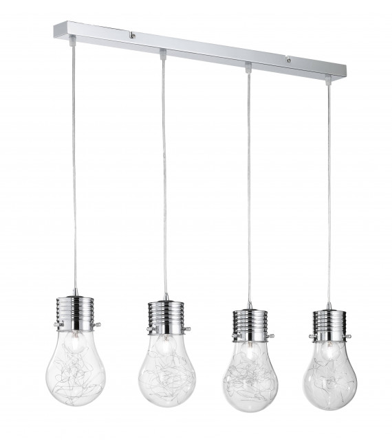 FUTURA lampada a sospensione cromata 4 lampadine