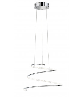 Lámpara colgante VISIO cromo 1 bombilla LED