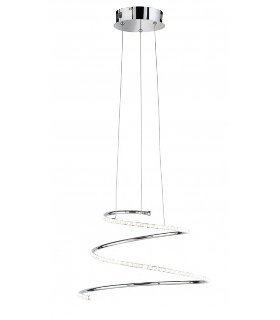 Lámpara colgante VISIO cromo 1 bombilla LED