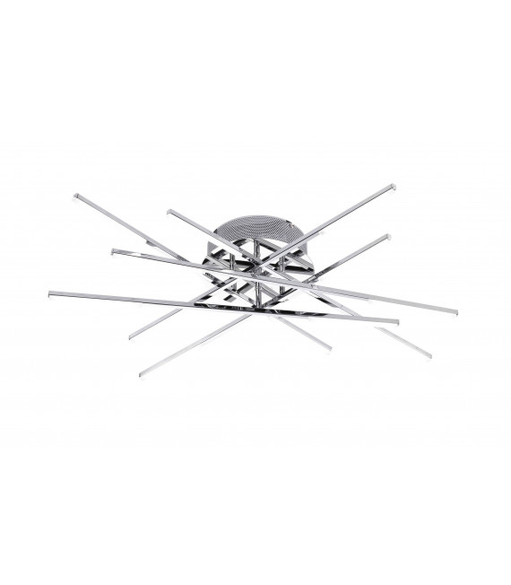 FORTE Chrom Deckenleuchte mit 12 LED-Lampen