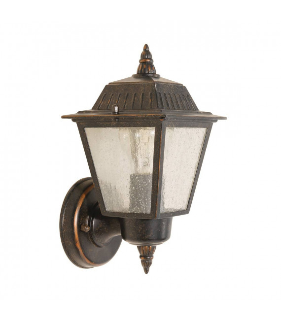 Lampada da parete Georgetown, bronzo imperiale e vetro, piccola