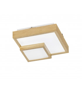 HUDSON plafón de madera 1 bombilla LED