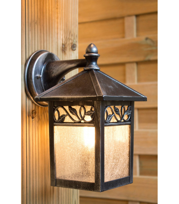 Highman Wandleuchte, Bronze und Glas