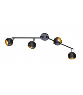Faretto PILAR nero 4 lampadine