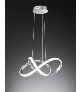 Lampada a sospensione INDIGO in argento 1 lampadina a LED