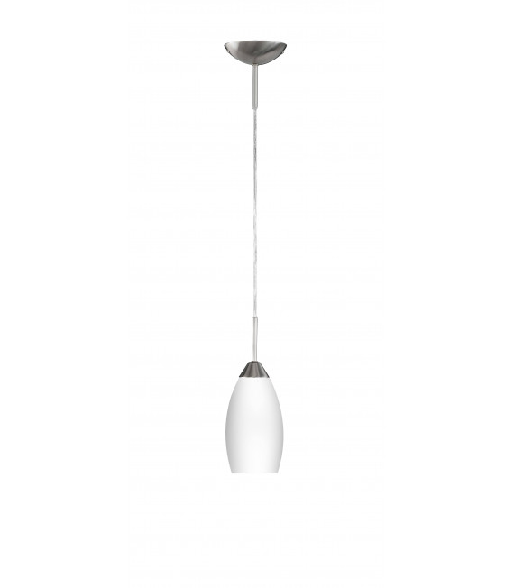 Lampada a sospensione FLAME in nichel opaco 1 lampadina