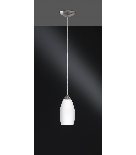 Lampada a sospensione FLAME in nichel opaco 1 lampadina