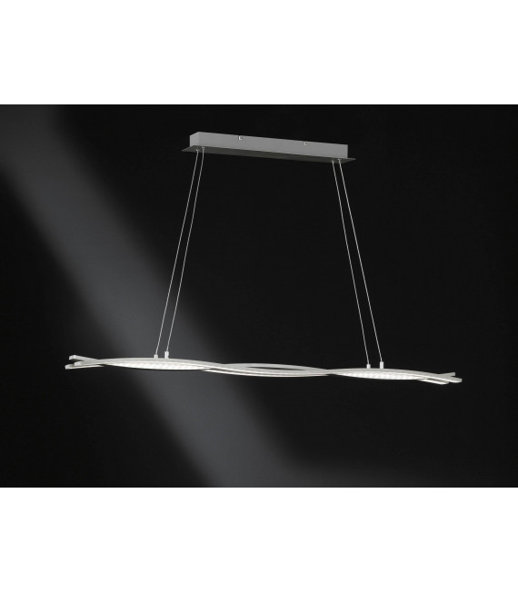 Lampada a sospensione SEGURA nichel anodizzato 3 lampadine a LED