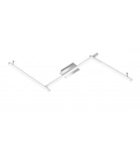 CLAY Chrom Deckenleuchte mit 3 LED-Lampen
