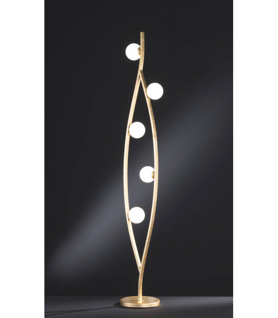 Lampada da terra DINA in oro 5 lampadine