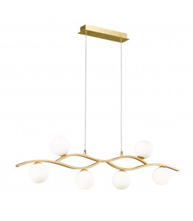 Lampada a sospensione DINA in oro 6 lampadine