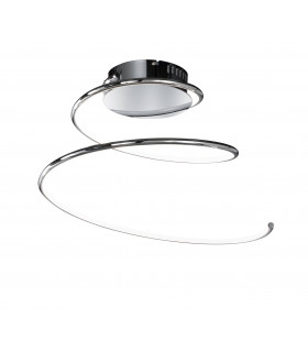 Lampada da soffitto LINEE cromata 1 lampadina a LED