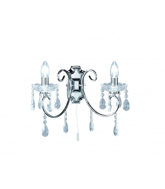 Applique cromata ARIZONA 2 lampadine