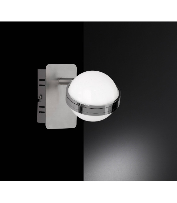 Bombilla LED WORLD spot níquel mate / cromo 1 LED