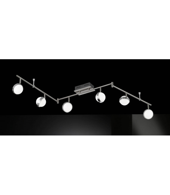 WORLD spot níquel mate / cromo 6 bombillas LED