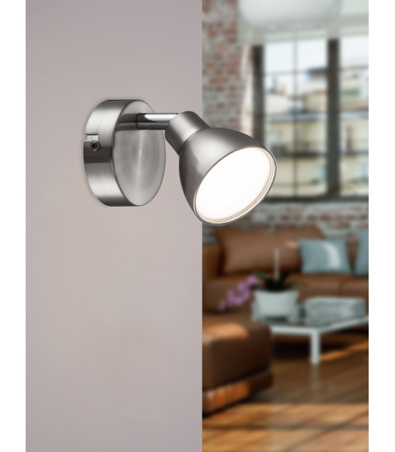 Spot LESTER matt Nickel / Chrom 1 LED-Lampe