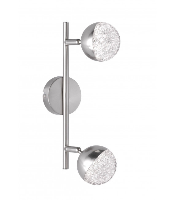 SANAN spot níquel mate 2 bombillas LED