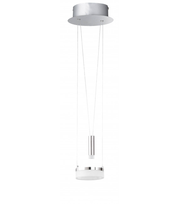 JESSE lámpara colgante níquel mate / cromo 1 bombilla LED
