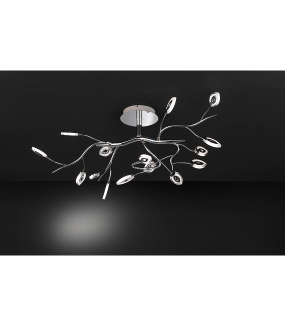 FELLOW cromo plafón 1 bombilla LED