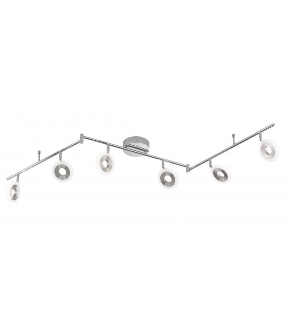 DIVINA foco níquel mate / cromo 6 bombillas LED