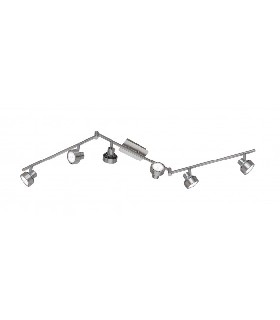 Foco LOCAL níquel mat / cromo 6 bombillas LED
