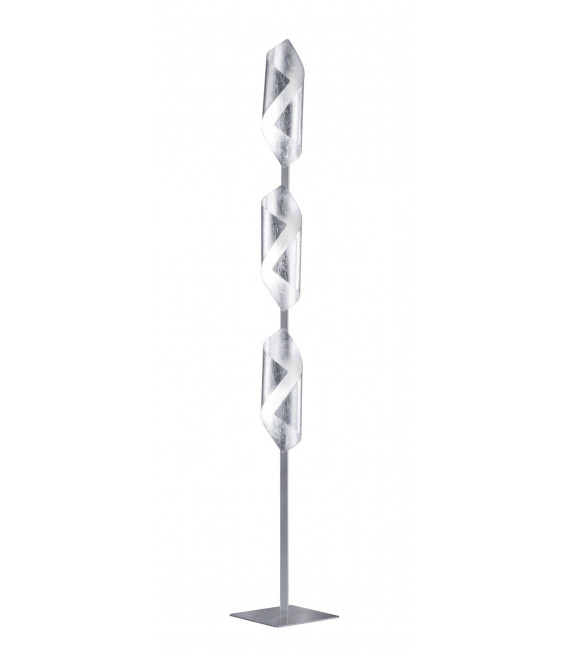 Lampada da terra argento SAFIRA 3 lampadine a LED