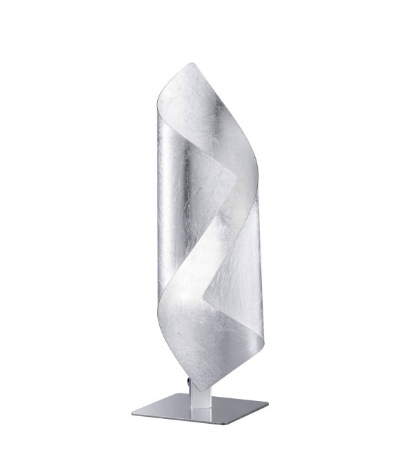 SAFIRA lámpara de mesa plata 1 bombilla LED