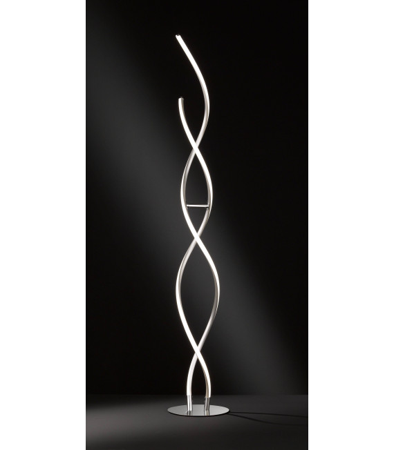 Lampada da terra BONNEY nichel opaco 1 lampadina a LED
