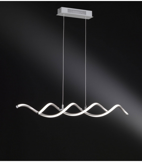 BONNEY lámpara colgante níquel mate 1 bombilla LED
