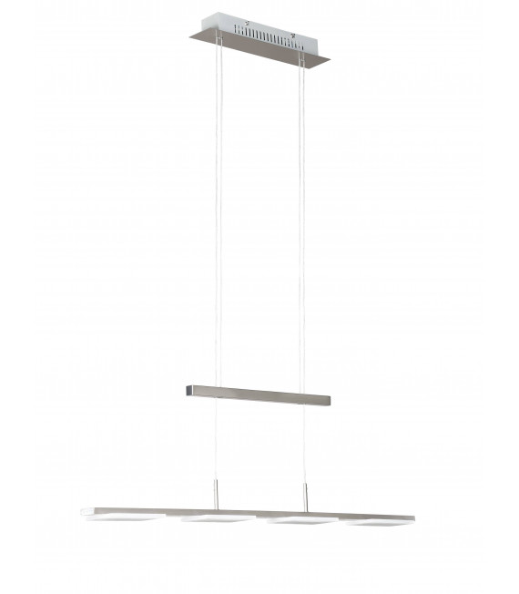 Lampada a sospensione VERSO nichel opaco 4 lampadine a LED