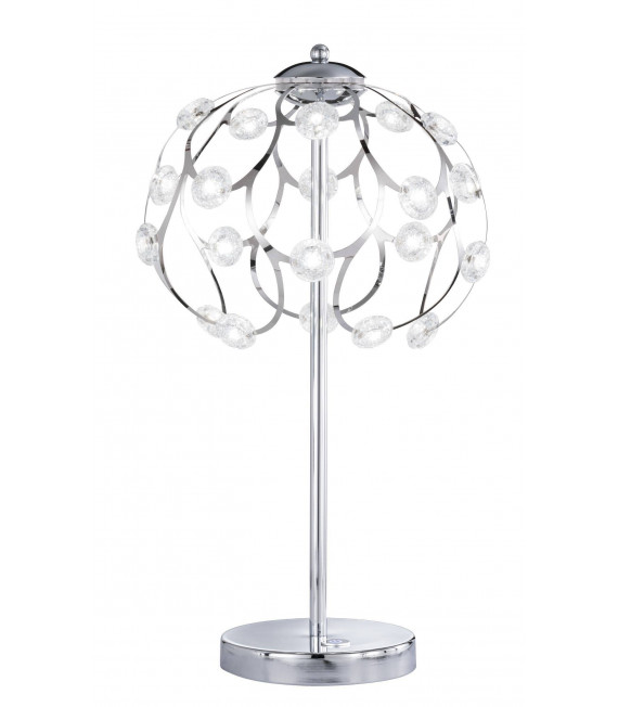 Lámpara de mesa cromada GINO 1 bombilla LED
