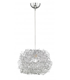 FORTUNE lampada a sospensione in argento 1 lampadina